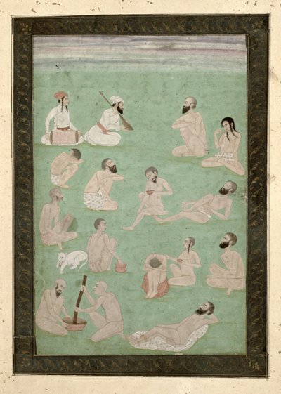 Thirteen Dervishes, from the Large Clive Album by Mughal School